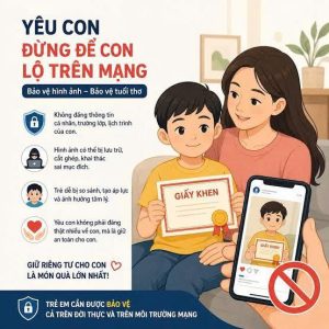 đăng ảnh con lên mxh