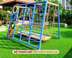Bộ thang leo vận động bánh xe.